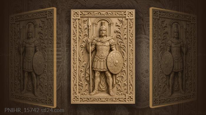 Staircase to a gateway behind the warrior 3d STL model