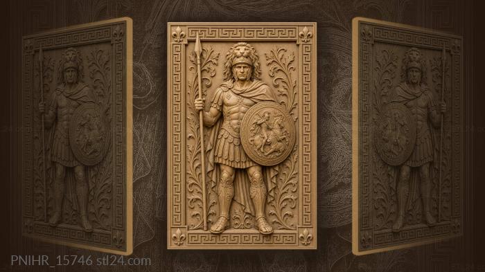 Lion crest on a spearmans helm 3d STL model