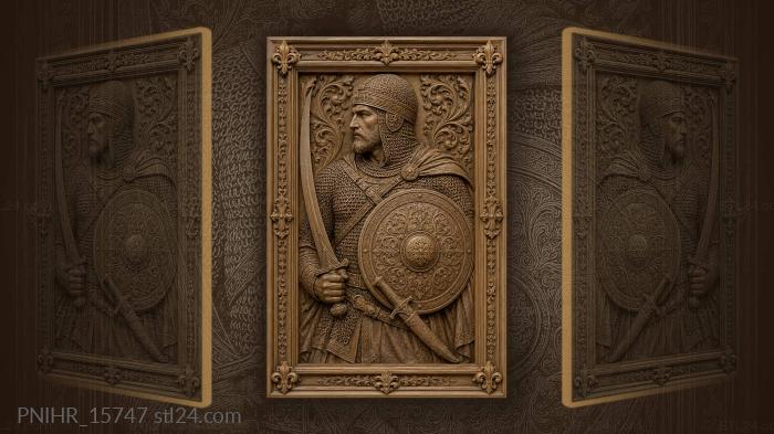 Dagger crossing over curved blade 3d STL model