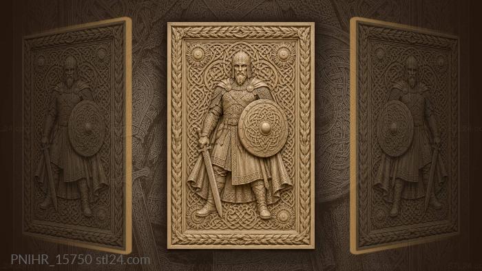 Knot design within laurel garland 3d STL model