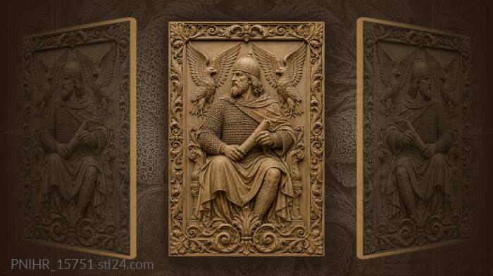 Scroll in hand between two eagles 3d STL model