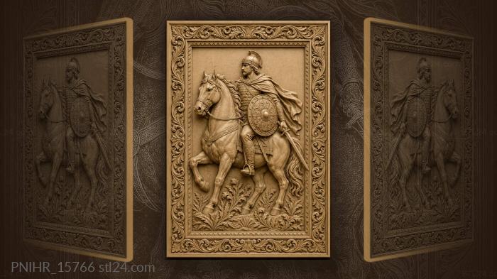 Armoured rider with cloak over shoulder 3d STL model