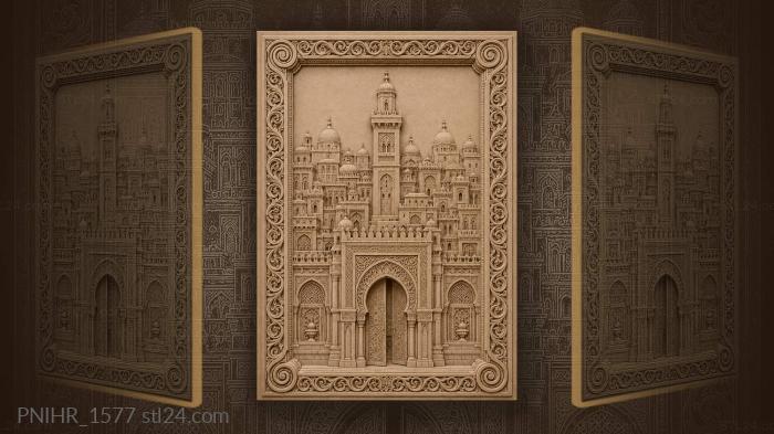 Eastern city with open door 3d STL model