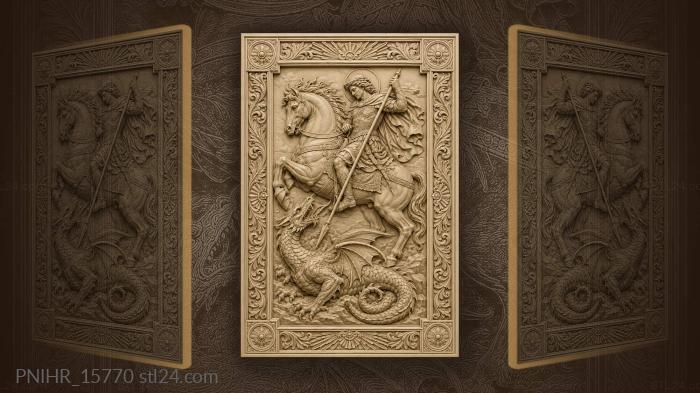 Dragon writhing beneath the hooves 3d STL model