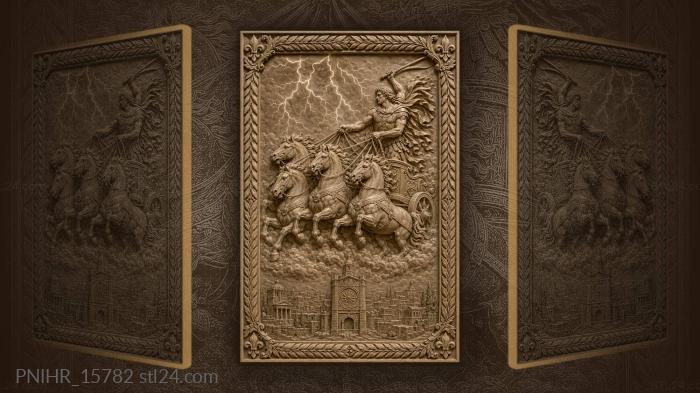 Warrior chariot lightning city defense 3d STL model