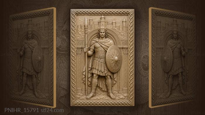Guard under an arch below a fortress 3d STL model