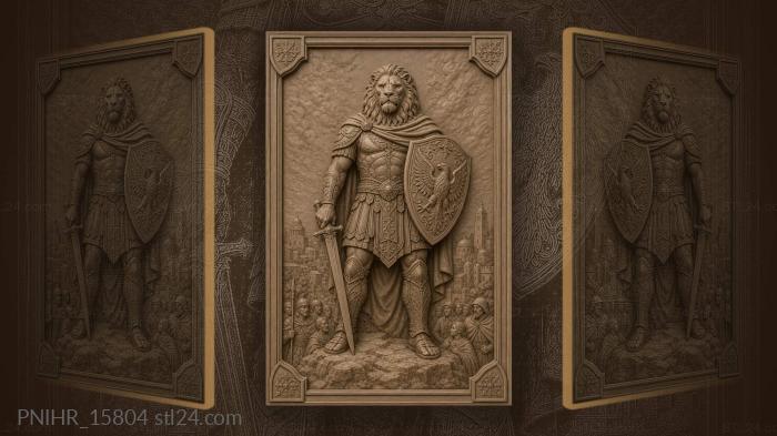 Eagle shield of a lion warrior 3d STL model