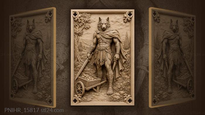 Blade and dagger above a barrow 3d STL model