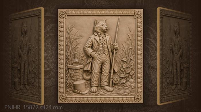 Top hat and flask at his feet 3d STL model