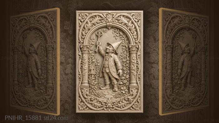 Long nosed boy lifts a golden key 3d STL model