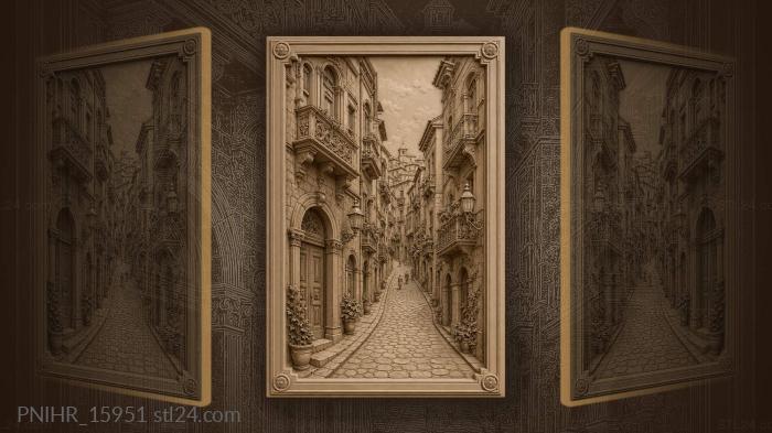 Tiny figures far up the winding climb 3d STL model