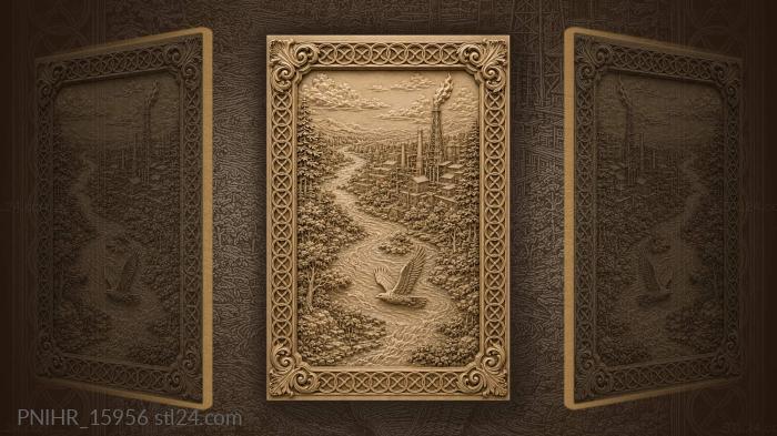 River forest industry flame bird 3d STL model