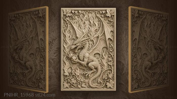 Flying dragon carrying a pair of dice 3d STL model