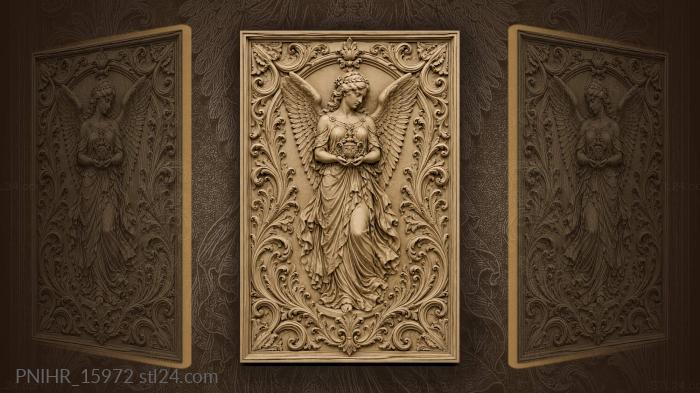 Angel with ornate offering gift 3d STL model