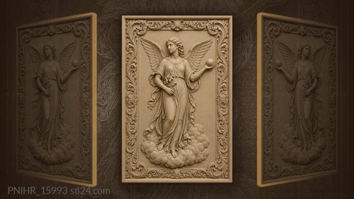 Angel with flower and orb 3d STL model