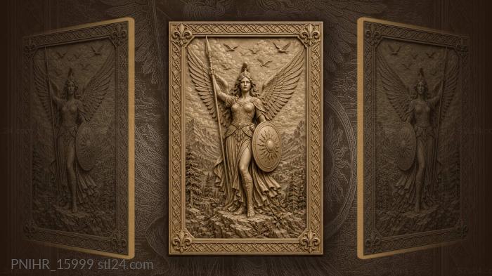 Sun shield and spear on the outcrop 3d STL model