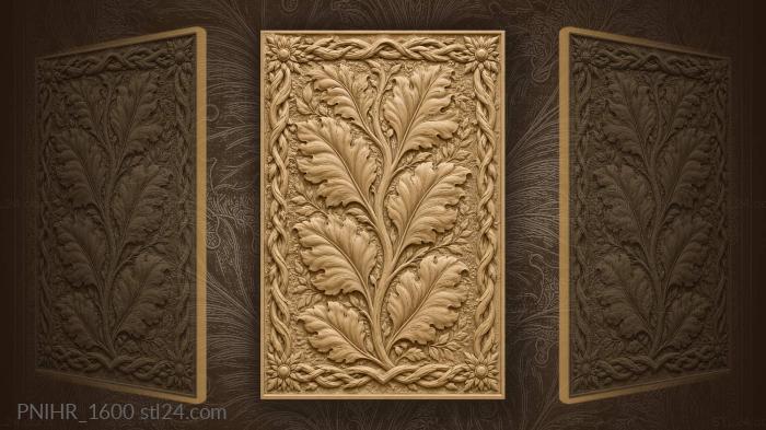 Round veined leaves on one stem 3d STL model