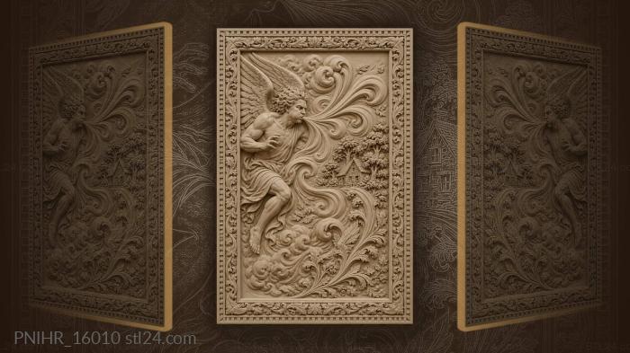Winged wind carries off a house 3d STL model