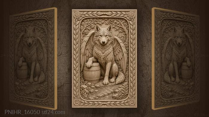 Winged wolf by cozy home stream 3d STL model
