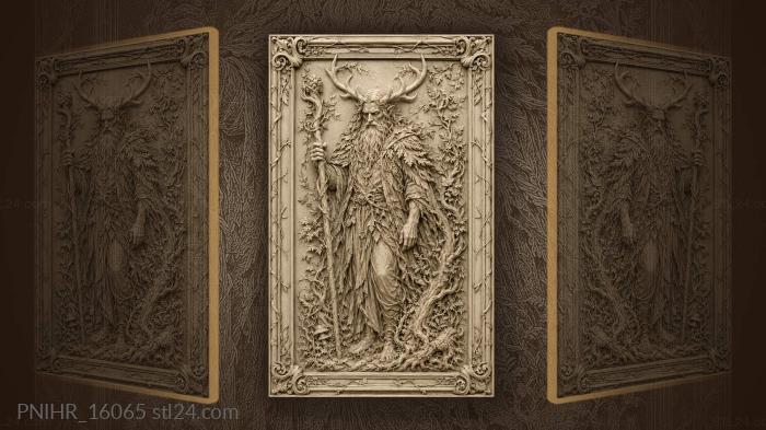 Ancient forest spirit with staff 3d STL model