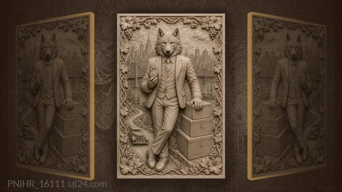 Suited wolf times the harbor traffic 3d STL model