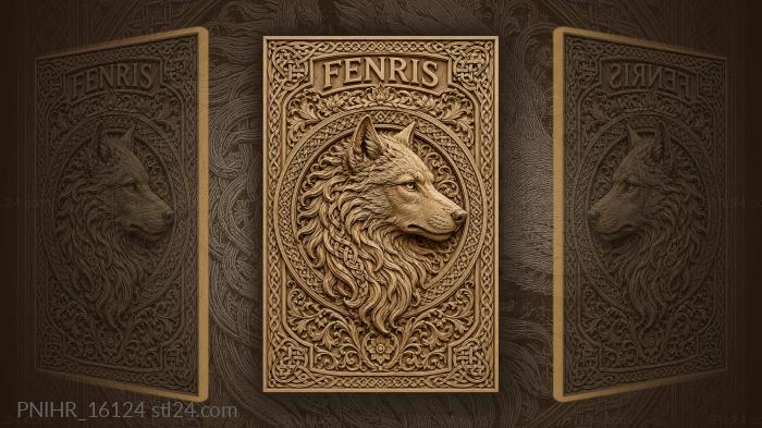 Fenris name above flowing mane 3d STL model