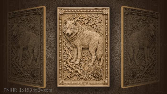 Grey hunter and a pine cone 3d STL model