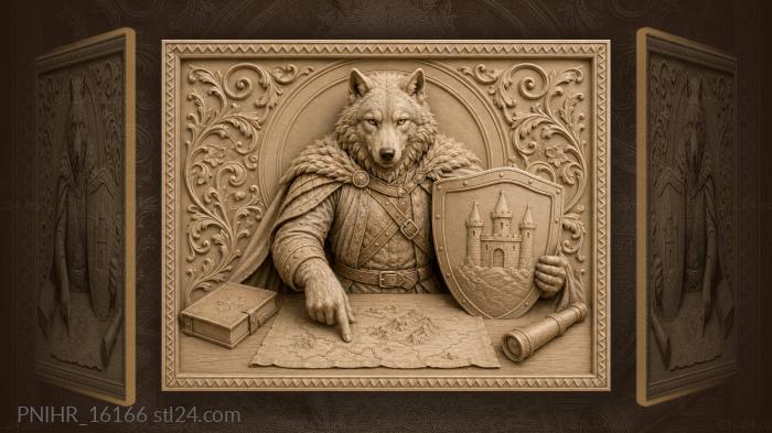 Wolf warrior planning castle defense 3d STL model