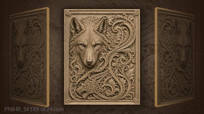 Fenrir amid swirling foliage 3d STL model