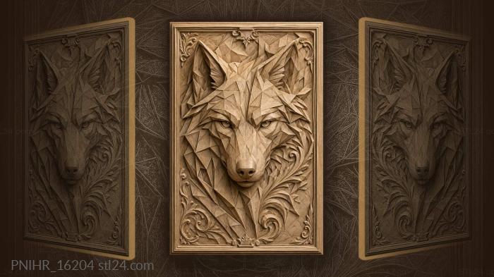 Wolf ears reaching the top corners 3d STL model