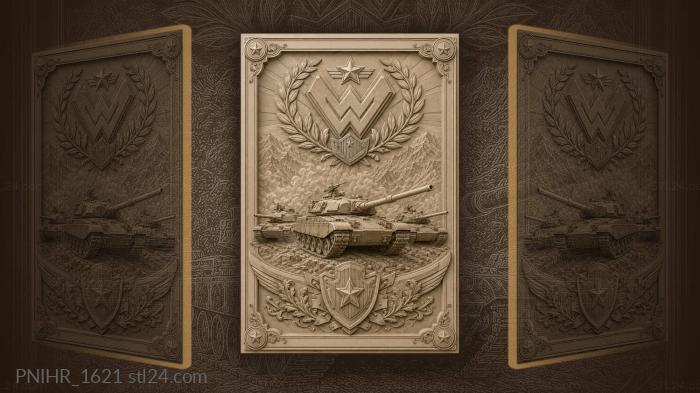 Tanks battle dynamic military insignia 3d STL model