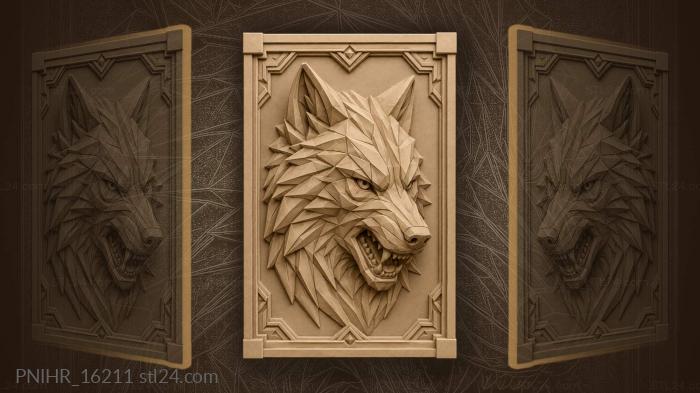 Snarling wolf warns approaching enemy 3d STL model
