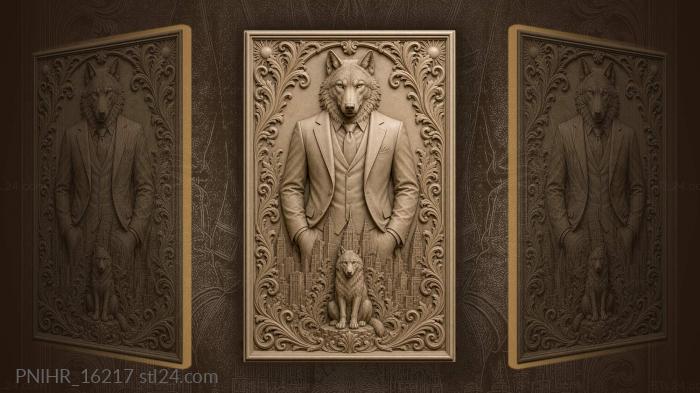 Metropolitan wolf guards his smaller kin 3d STL model