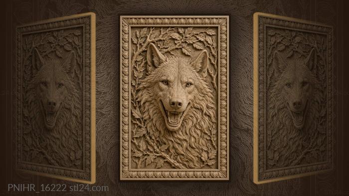 Wolf grin with lotus frame 3d STL model