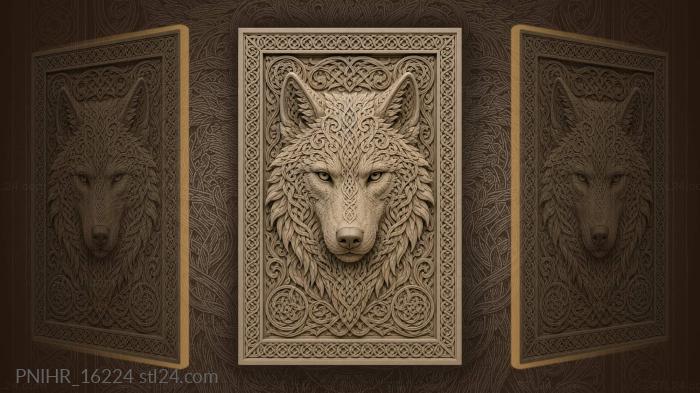 Knotwork flowing into the fur 3d STL model