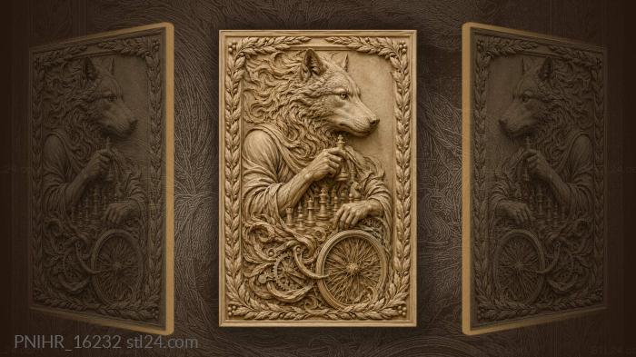 Chess pieces and bicycle wheel 3d STL model