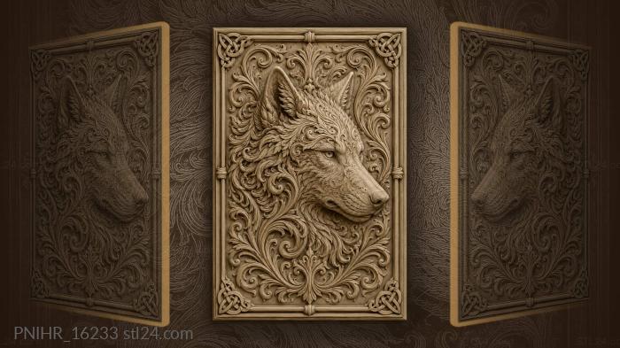 Curls woven into the wolf fur 3d STL model