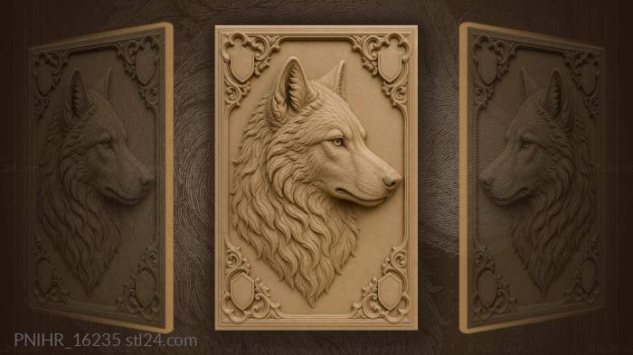 Thick fur along the wolf neck 3d STL model