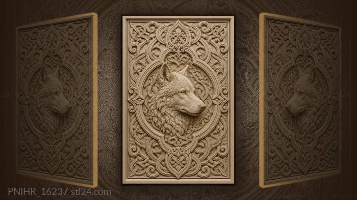 Interlace spreading from the wolf head 3d STL model