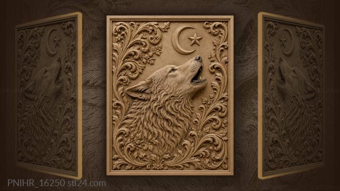 Crescent and a star above the head 3d STL model