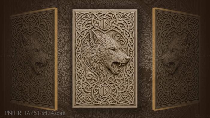 Two runes within celtic knots 3d STL model