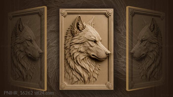 Steppe wolf follows a fresh trail 3d STL model