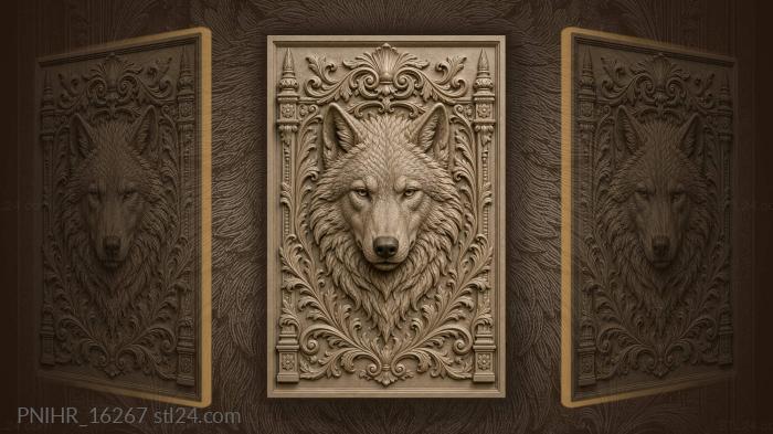 Fur tuft hanging below the wolf muzzle 3d STL model