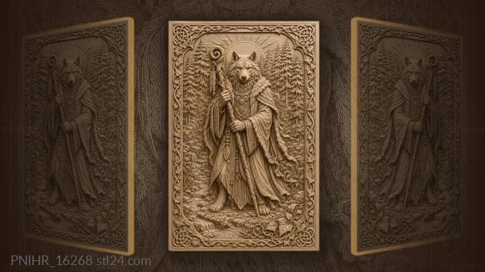 Wolf in noble winter attire 3d STL model