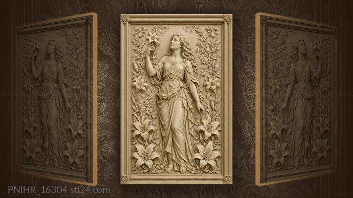 Lily raised above the blooming stems 3d STL model