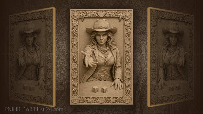 Two dice and an offered hand 3d STL model