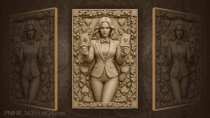 Ace of spades and ace of hearts 3d STL model