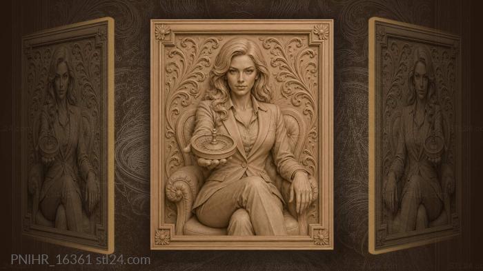 Wheel spinner held out in her hand 3d STL model