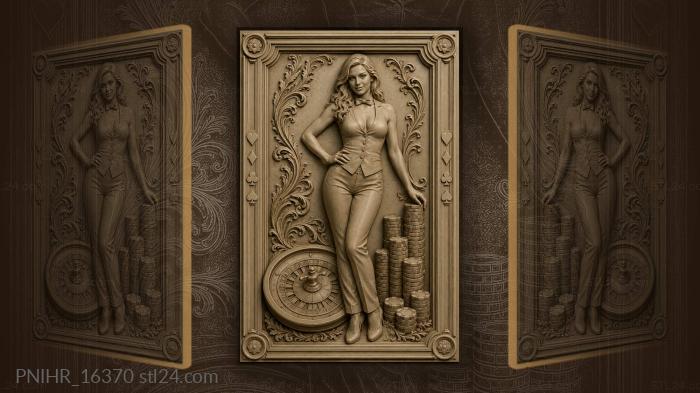 Arms akimbo above the roulette 3d STL model