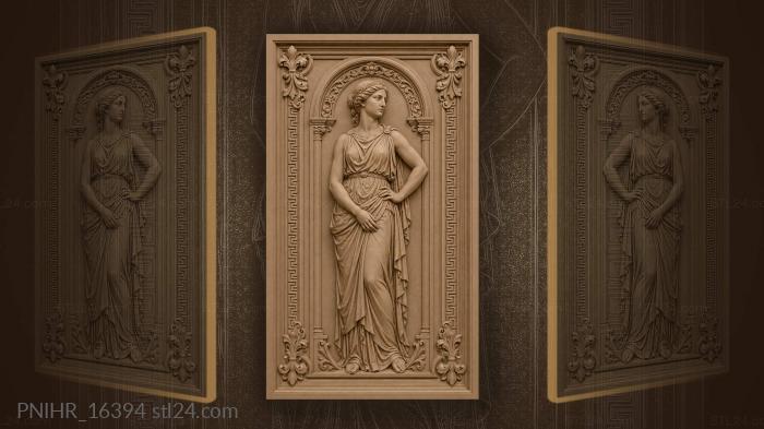 Calm woman in long flowing robes 3d STL model